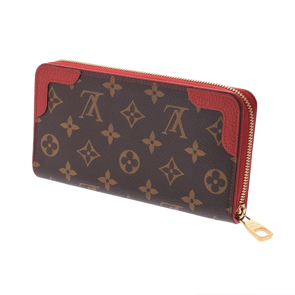 LOUIS VUITTON Monogram Retiro Zippy Wallet Cerise Red Long - Picture 2 of 8